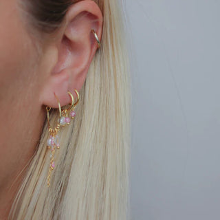 Smykish Sunlight Hoop Ørering - Lyserød
