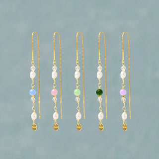 Smykish Crystal Chain Ørering - Lysegrøn