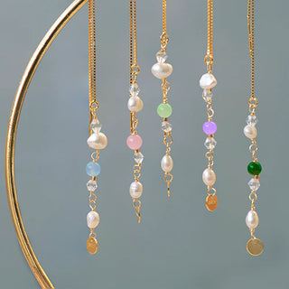 Smykish Crystal Chain Ørering - Lilla