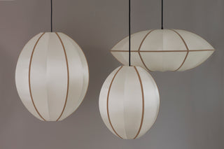 Oi Soi Oi Lampeskærm Indochina Oval S  - Off White & Amber