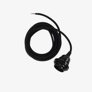Oi Soi Oi Stofledning med fatning E27 - Black