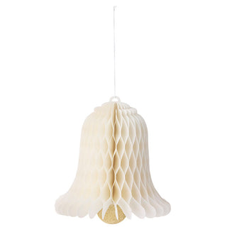 Bungalow Papir Juleklokke - 18cm Cream