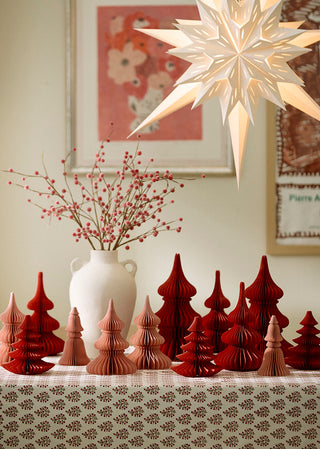 Bungalow Papir Juletræ - H16cm Tea Rose