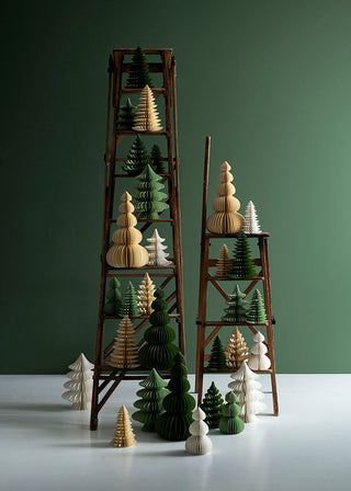 Bungalow Papir Juletræ - Andina H22cm Forest