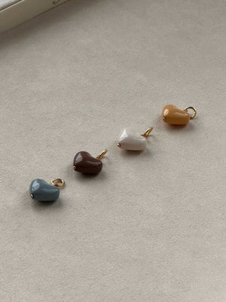 Pico Charm Amore Heart Vedhæng Grande - Caramel