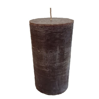 Bloklys Rustic Mørkebrun - 25x10 cm