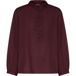 Frau Madrid Flæse Skjorte - Red Mahogany