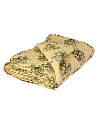Rice Tæppe Quilt - Creme Retro Bouquet