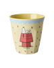 Rice Melamin Medium Kop - Creme Snoopy Print