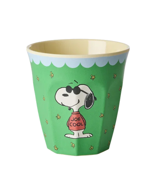 Rice Melamin Medium Kop - Grøn Snoopy Print