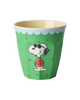 Rice Melamin Medium Kop - Grøn Snoopy Print