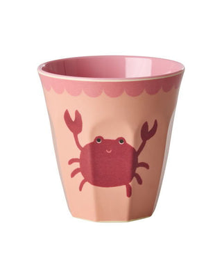 Rice Melamin Medium Kop - Koral Crab Print