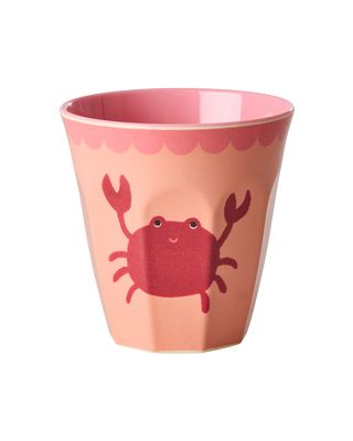 Rice Melamin Medium Kop - Koral Crab Print