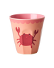 Rice Melamin Medium Kop - Koral Crab Print