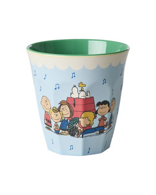 Rice Melamin Medium Kop - Lys Blå Snoopy Print