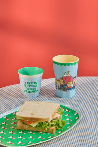 Rice Melamin Medium Kop - Lys Blå Snoopy Print