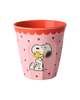 Rice Melamin Medium Kop - Pink Snoopy Print
