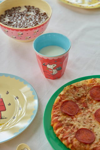 Rice Melamin Medium Kop - Rød Snoopy Print