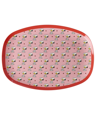 Rice Melamin Tallerken - Stor Pink Snoopy Print