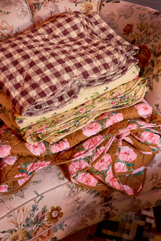 Rice Tæppe Quilt - Pink Floral Fiesta Rose