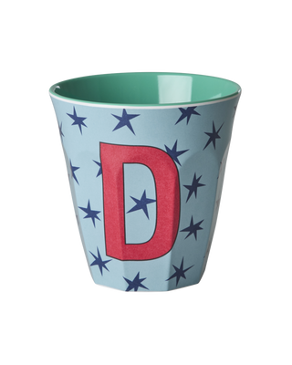 Rice Melamin Medium Alfabet Kop - Blue Stars