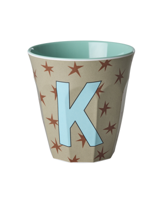 Rice Melamin Medium Alfabet Kop - Blue Stars