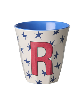 Rice Melamin Medium Alfabet Kop - Blue Stars