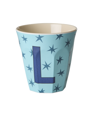 Rice Melamin Medium Alfabet Kop - Blue Stars