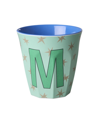 Rice Melamin Medium Alfabet Kop - Blue Stars