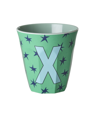 Rice Melamin Medium Alfabet Kop - Blue Stars