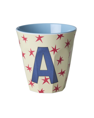 Rice Melamin Medium Alfabet Kop - Blue Stars