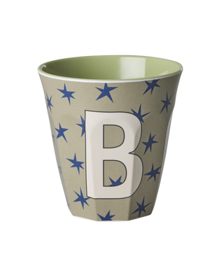 Rice Melamin Medium Alfabet Kop - Blue Stars