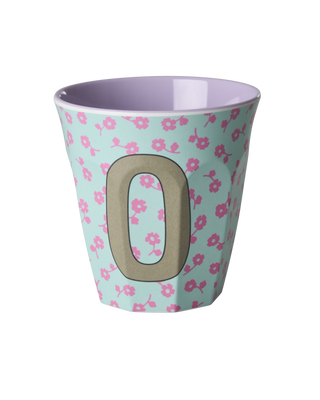 Rice Melamin Medium Alfabet Kop - Pink Flowers