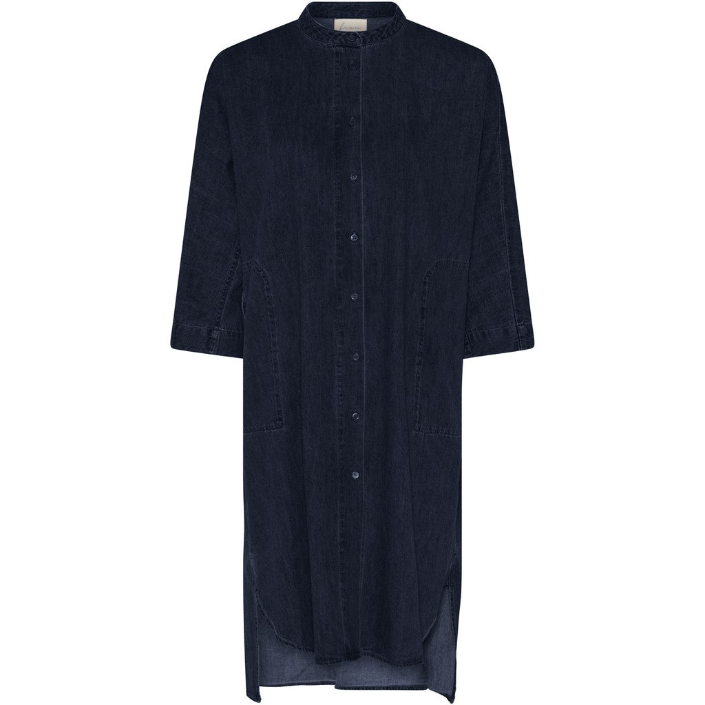 Frau Seoul Lang Skjorte - One Size - Lys/Mørk Denim