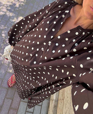 Sissel Edelbo Lara Kjole - Brown Dot