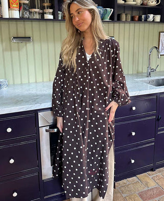 Sissel Edelbo Lara Kjole - Brown Dot