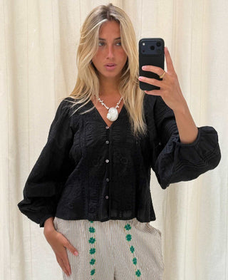 PRE-ORDER Sissel Edelbo Mabel Skjorte - Almost Black