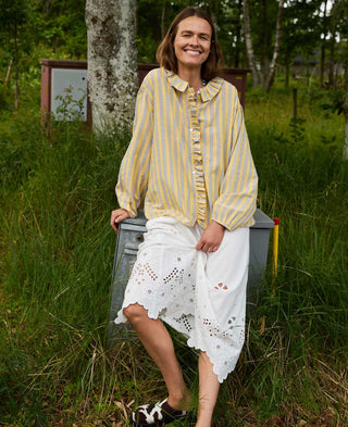 Sissel Edelbo Mirelle Skjorte - Yellow Stripes