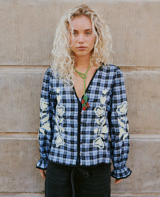 Sissel Edelbo - Fran Blue Checks Top