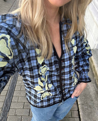 Sissel Edelbo - Fran Blue Checks Top
