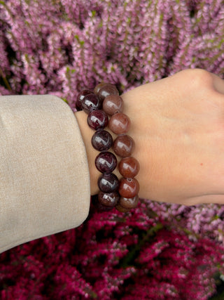 Soi Krystal Armbånd Chunky - Lilla Brun Aventurin