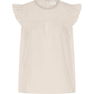 Frau Stockholm Bomuld Top - Tapioca