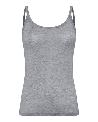 Frau Linz Cashmere Top - Medium Grey Melange