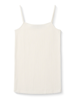 Studio Feder Clara Pointelle Top - White