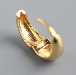 &COPENHAGEN Small chunky hoops øreringe - guld
