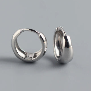 &COPENHAGEN Small chunky hoops øreringe - sølv