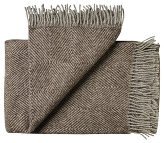 Fanø Uld Plaid 140x240 - Ash Brown