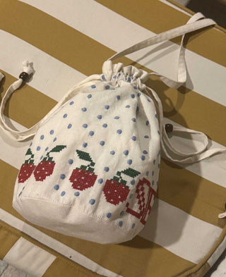 Sissel Edelbo Babba Drawstring Taske - Off White