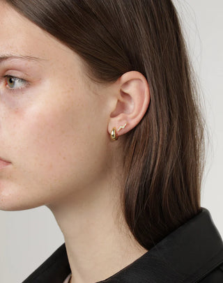 &COPENHAGEN Small chunky hoops øreringe - guld
