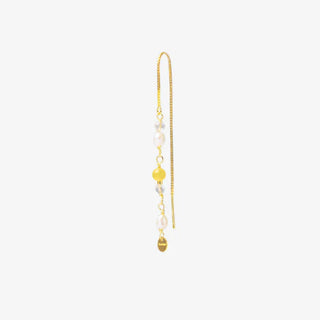 Smykish Crystal Chain Ørering - Gul